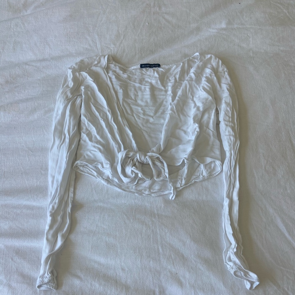 Brandy Melville | White Wrap Top